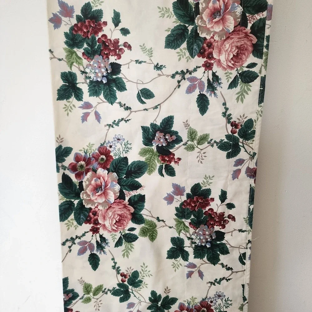 Vintage Waverly Curtain Floral Valance Floral Grapes Made in USA 80